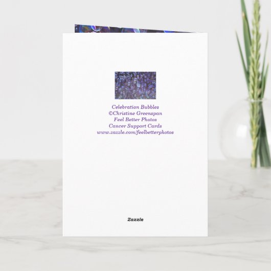 Last Chemo Celebration Bubbles Karte (Rückseite)