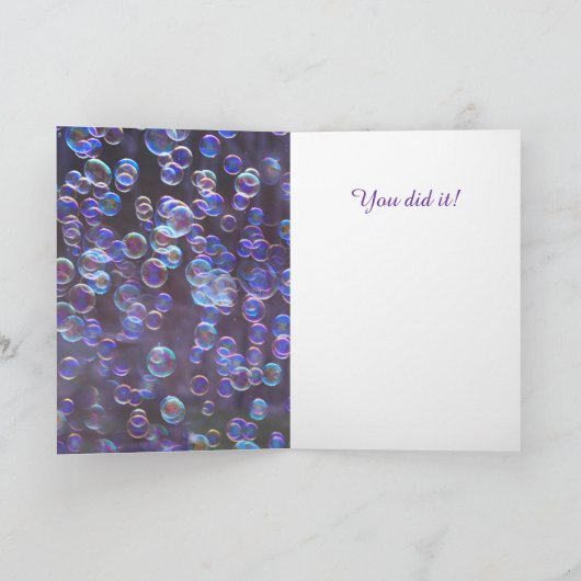 Last Chemo Celebration Bubbles Karte (Innenseite)