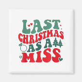 Last Christmas As A Miss Women Engaged Engagement Magnet (Vorne)