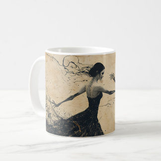 Last dance - Vintage dark Art dancing Skeleton Kaffeetasse