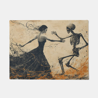 Last dance Vintage Goth Art  Skeletons dance Fußmatte