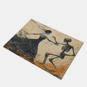 Last dance Vintage Goth Art Skeletons dance Fußmatte (Schrägansicht)