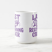 Last Day of Restraining Order Purple Print Kaffeetasse (Mittel)