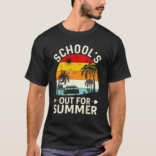 Last Day Of School Retro Schools Out For Summer 11 T-Shirt (Vorderseite)