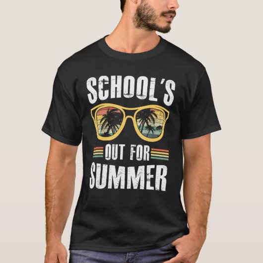Last Day Of School Retro Schools Out For Summer 8 T-Shirt (Vorderseite)