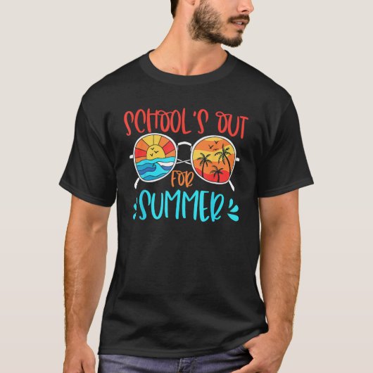 Last Day Of School Retro Schools Out For Summer T-Shirt (Vorderseite)