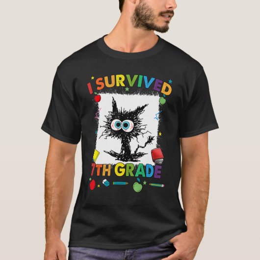 Last Day Of Seventh 7th Grade I Survived 7th Grade T-Shirt (Vorderseite)
