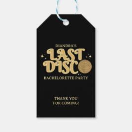 Last Disco Retro Silver 70s Bachelorette Party Geschenkanhänger