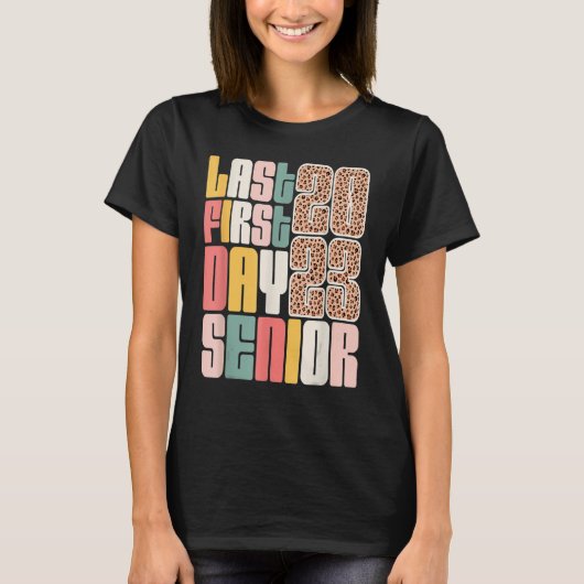 Last First Day Senior 2023 Graduation Leopard T-Shirt (Vorderseite)