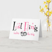 Last Fling Before The Ring Karte (Gelbe Blume)