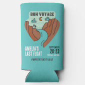 Last Float Bachelorette Party Weekend Can Cooler Selters Dosenkühler (Rückseite)