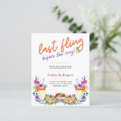 Last Flying Fiesta Cocktails Tacos Bachelorette (Stehend Vorderseite)