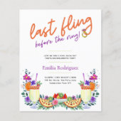 Last Flying Fiesta Cocktails Tacos Bachelorette (Vorderseite)