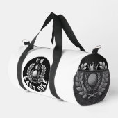 Last Hole Black & White Monogram Crest Duffle Bag (Rechte Ecke)