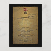 Last Menu RMS Titanic Postkarte (Vorderseite)