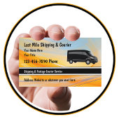Last Mile Shipping & Courier Glossy Visitenkarte