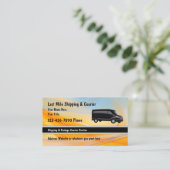 Last Mile Shipping & Courier Glossy Visitenkarte (Stehend Vorderseite)