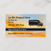 Last Mile Shipping & Courier Glossy Visitenkarte (Vorderseite)