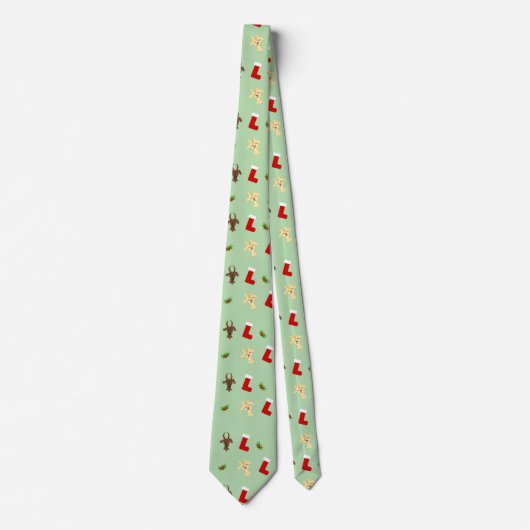Last-Minute Gift Alert: Festive Goat Pattern Tie Krawatte (Vorderseite)