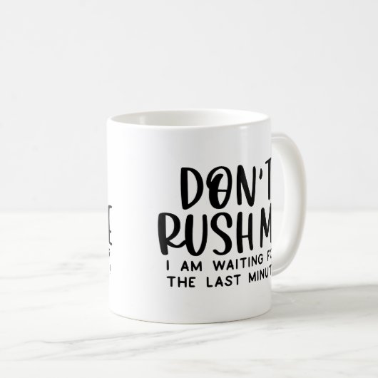 Last Minute Kaffeetasse (VorderseiteRechts)