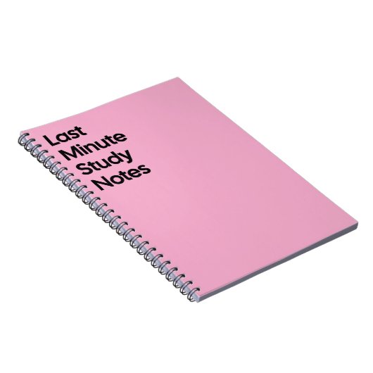 Last Minute Study Notebook Notizblock (Rechte Seite)