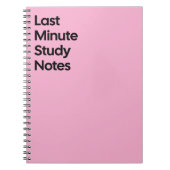 Last Minute Study Notebook Notizblock (Vorderseite)