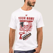 Last Name Shirt, Custom Fix It Mechanic Skull T-Shirt (Vorderseite)