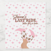 Last Ride Bachelorette Party Weinetikett (Einzelnes Label)