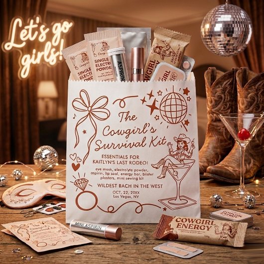 Last Rodeo Bachelorette Party Survival Kit Geschenktütchen