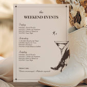 Last Rodeo Bachelorette Weekend Itinerary Einladung
