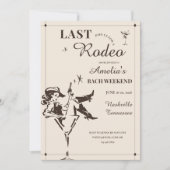 Last Rodeo Bachelorette Weekend Itinerary Einladung (Vorderseite)