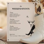 Last Rodeo Bachelorette Weekend Itinerary Invitati Einladung