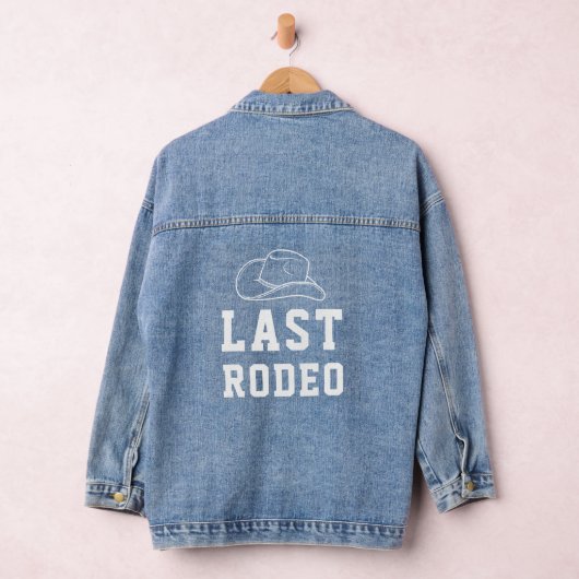 Last Rodeo Brautparty Bachelorette Denim Jacket Jeansjacke (Hangar)