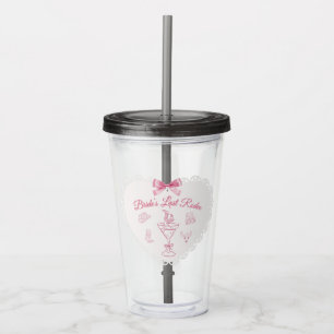 "Last Rodeo Bride Stamm Western Bachelorette" Acryltrinkbecher