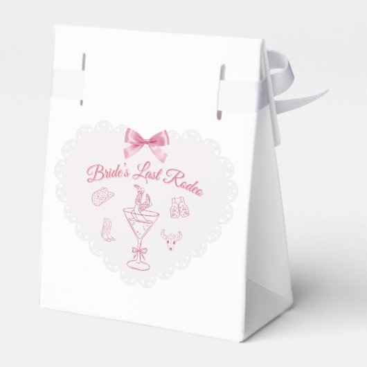 "Last Rodeo Bride Stamm Western Bachelorette" Geschenkschachtel (Rückseite)
