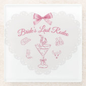 "Last Rodeo Bride Stamm Western Bachelorette" Glasuntersetzer (Vorderseite)