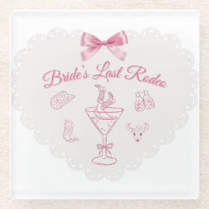 "Last Rodeo Bride Stamm Western Bachelorette" Glasuntersetzer