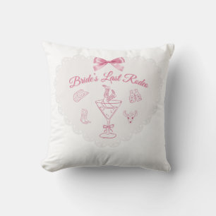 "Last Rodeo Bride Stamm Western Bachelorette" Kissen