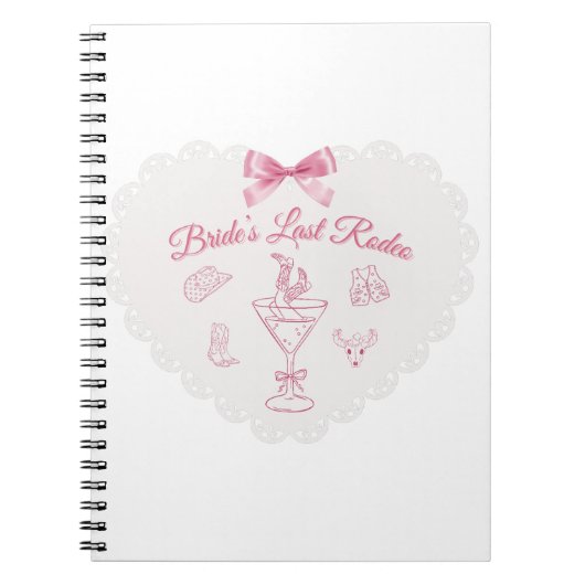 "Last Rodeo Bride Stamm Western Bachelorette" Notizblock (Vorderseite)