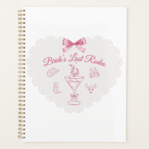 "Last Rodeo Bride Stamm Western Bachelorette" Planer