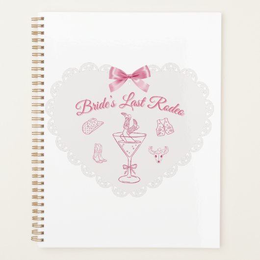 "Last Rodeo Bride Stamm Western Bachelorette" Planer (Vorderseite)