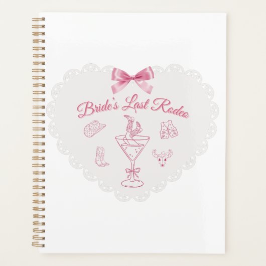 "Last Rodeo Bride Stamm Western Bachelorette" Planer (Vorderseite)