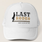 Last Rodeo Cowboy Bachelor Party Brown & Black Truckerkappe (Vorderseite)