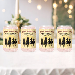 Last Rodeo Cowboys Sunset Bachelor Beer Set Dosenglas