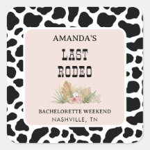 Last Rodeo Cowgirl Bachelorette Umschlag Aufkleber