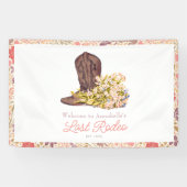 Last Rodeo Cowgirl Boot Floral Bachelorette Banner (Horizontal)