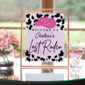 Last Rodeo Cowgirl Brautparty Bachelorette Sign Poster