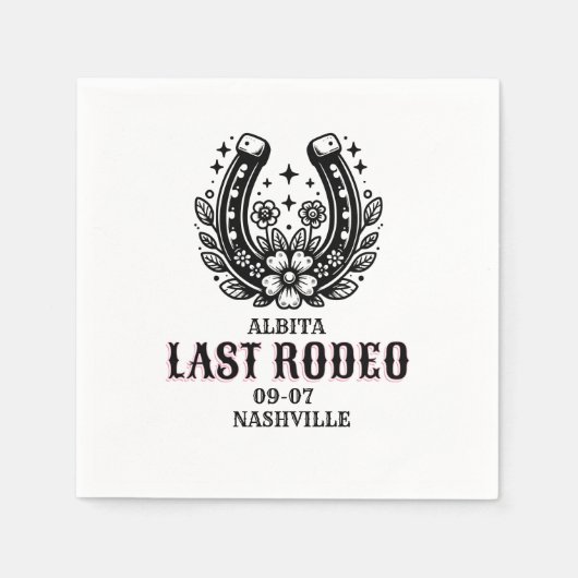 last rodeo custom name serviette (Vorderseite)