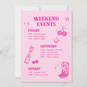 Last Rodeo Disco Cowgirl Bachelorette Einladung (Rückseite)