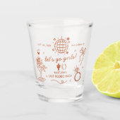 Last Rodeo Disco Cowgirl Bachelorette Party Schnapsglas (Vorderseite)